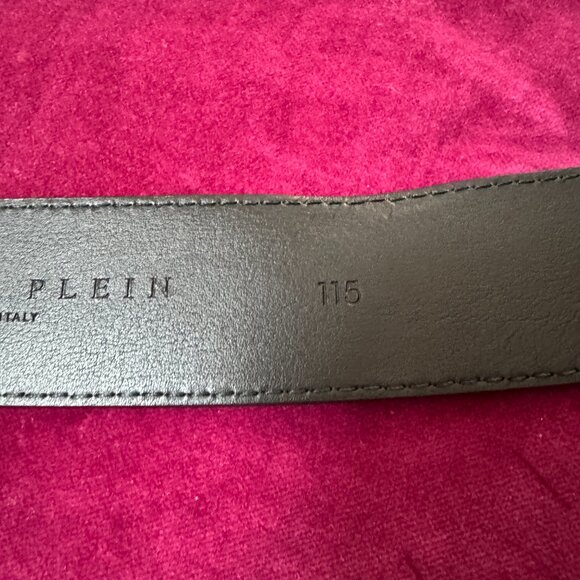 PHILIPP PLEIN Leather Belt Hexagon, Size 115 - Picture 13 of 17